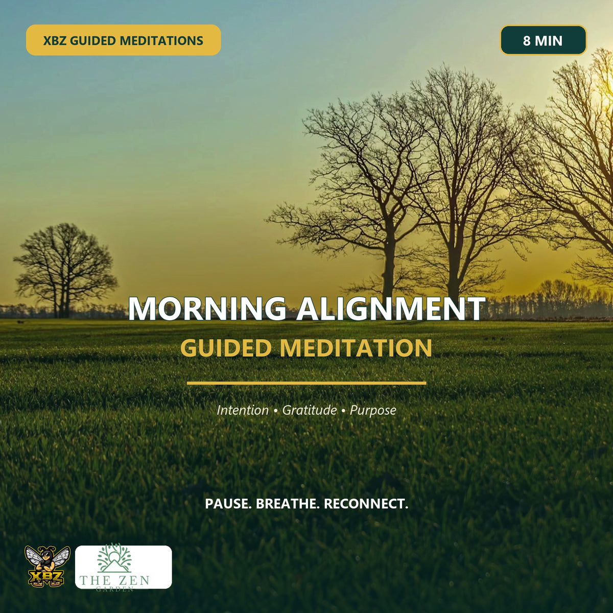 Peaceful sunrise scene representing the XBZ Morning Alignment Guided Meditation.