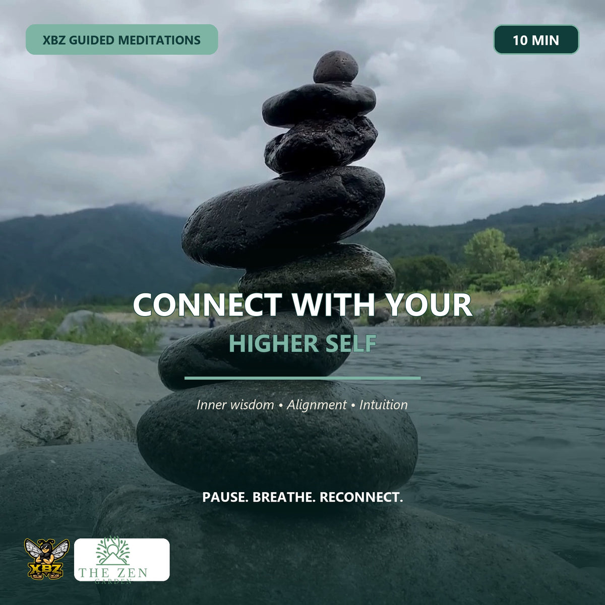 Serene spiritual setting representing inner wisdom, clarity and connection with your higher self.