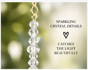 catch the light gold circle crystal suncatcher bead closeup