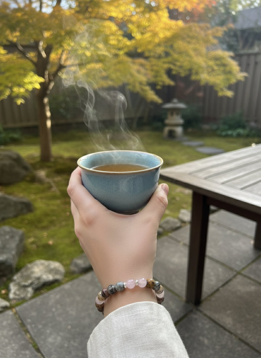 crystal aromatherapy bracelet - compassion and self-ove