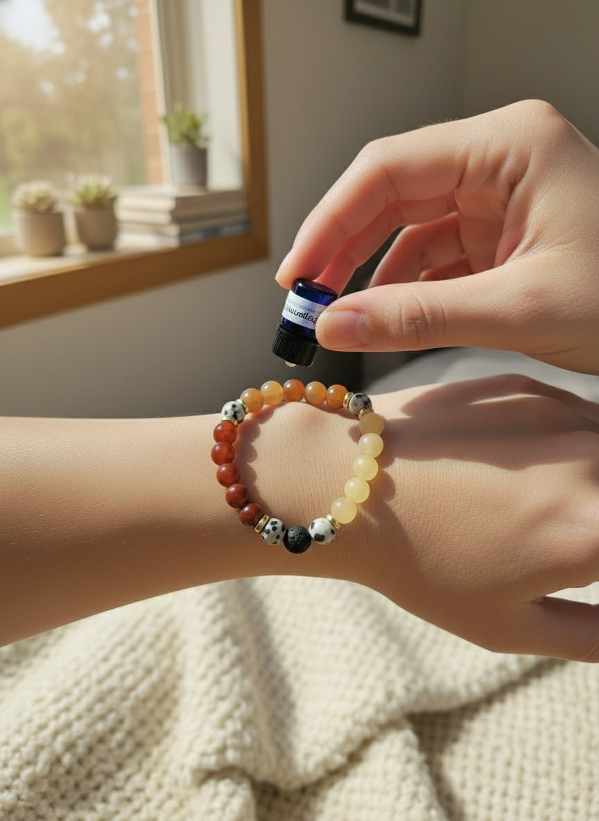 crystal aromatherapy bracelet - Joy and Vitality