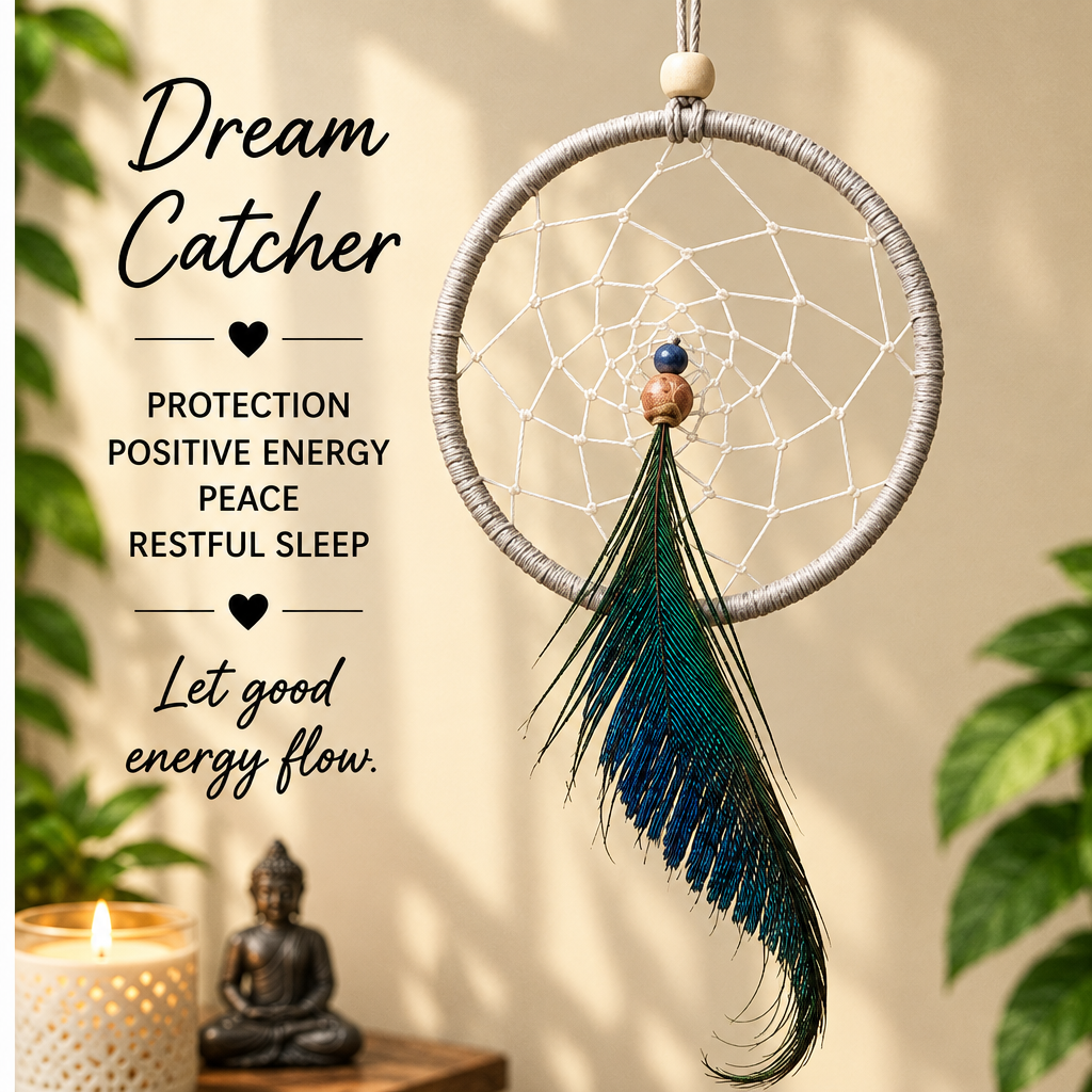 Quiet Wisdom Gray Dreamcatcher with inspirational sayings