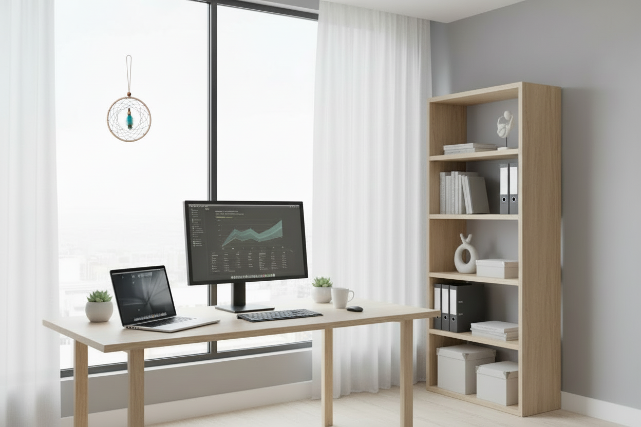 Single Tan Dream Catcher in Office