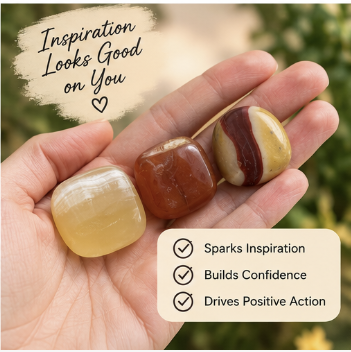 hand holding inspire flow stones