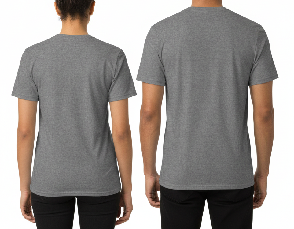 Gray t-shirt on a white background