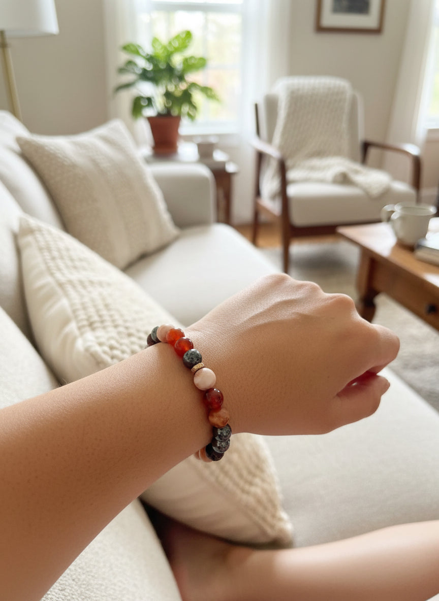 XBZ Crystal Aromatherapy Bracelet in Energy & Confidence design