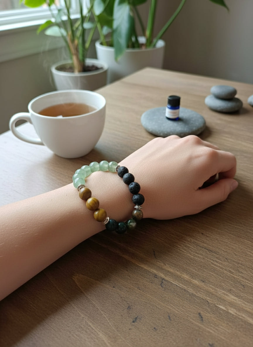 XBZ Crystal Aromatherapy Bracelet in Nature Balance design