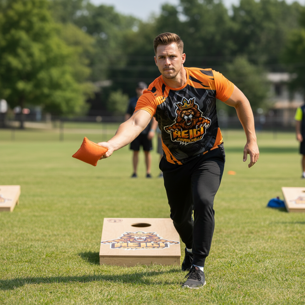 Man wearing Reign Dri-Fit performance shirt